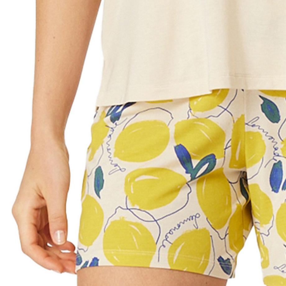 Schiesser Casual Fashion Pyjama Set mit Zitronenprint  