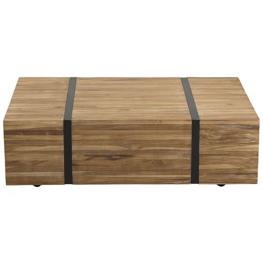 Beliani Table basse en Teck Industriel GANDER  