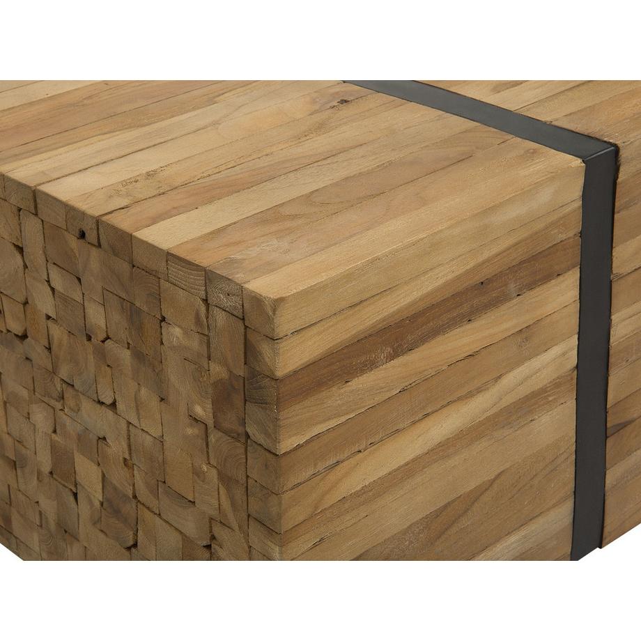 Beliani Table basse en Teck Industriel GANDER  