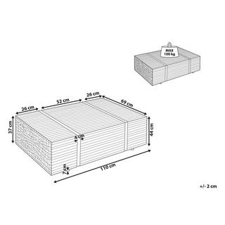 Beliani Table basse en Teck Industriel GANDER  