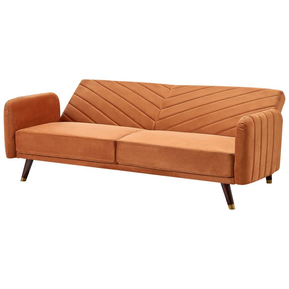 Beliani Canapé-lit en Velours Glamour SENJA  