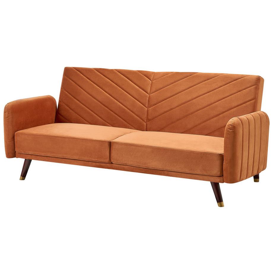 Beliani Canapé-lit en Velours Glamour SENJA  