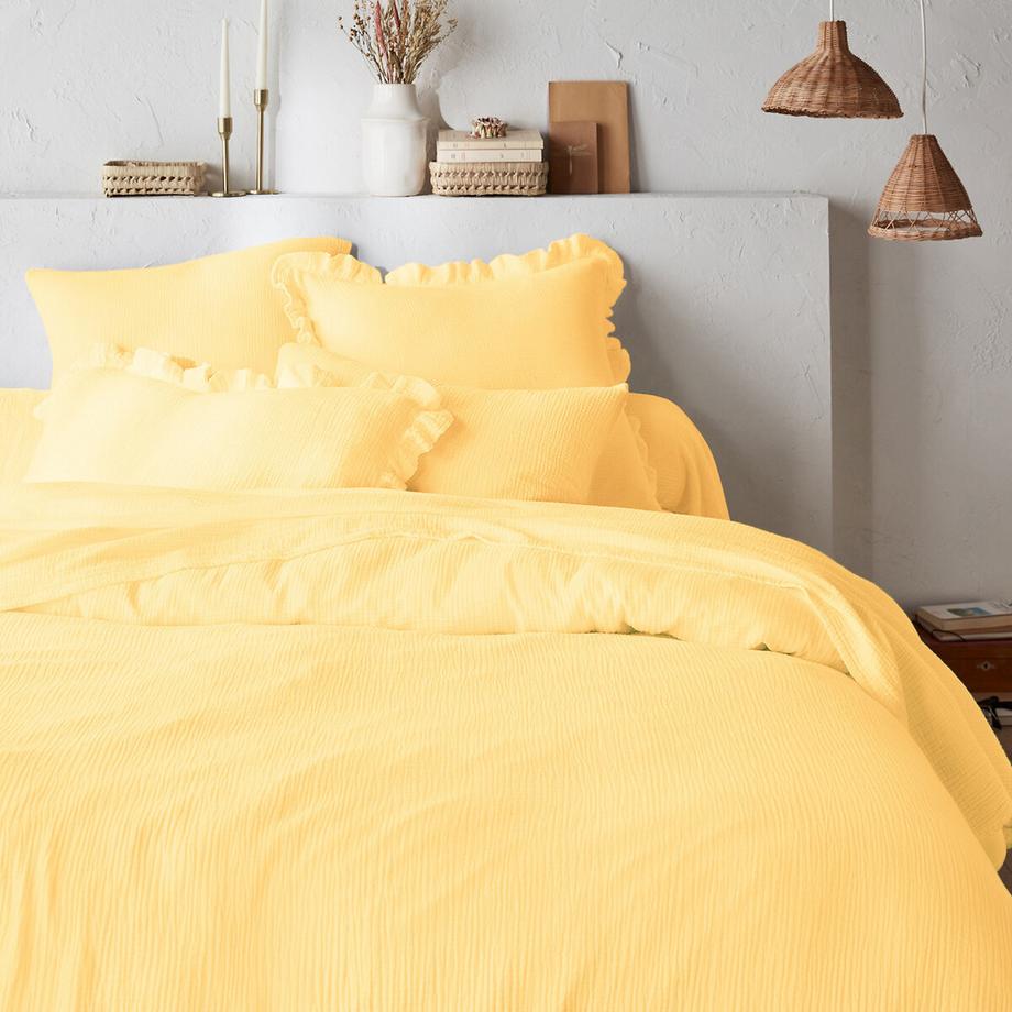 La Redoute Intérieurs Kumla Baumwoll-Musselin Kopfkissenbezug  