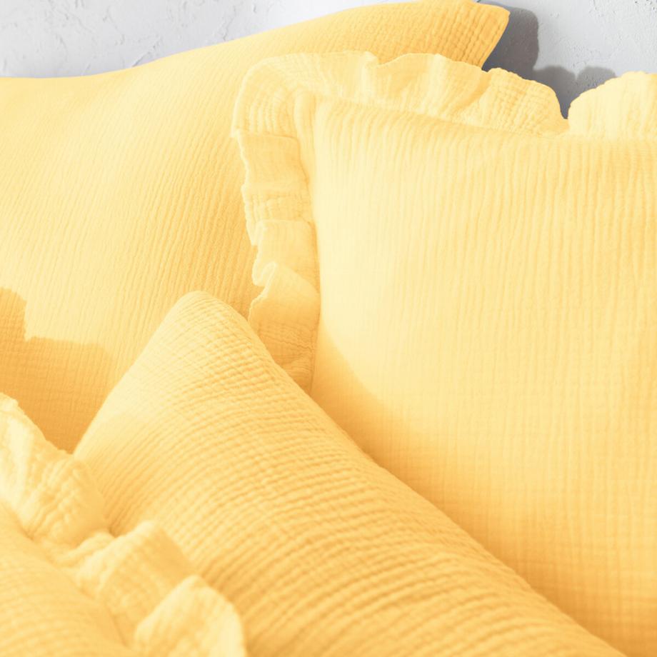 La Redoute Intérieurs Kumla Baumwoll-Musselin Kopfkissenbezug  