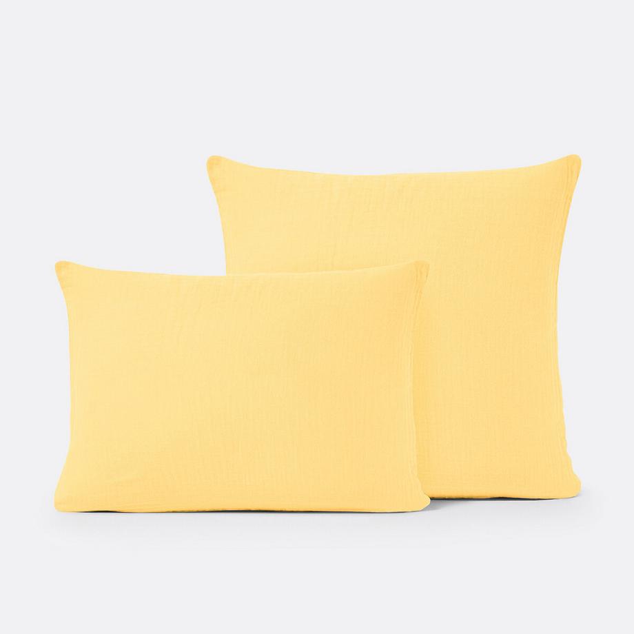 Kopfkissenbezug Kumla aus Baumwoll-Musselin