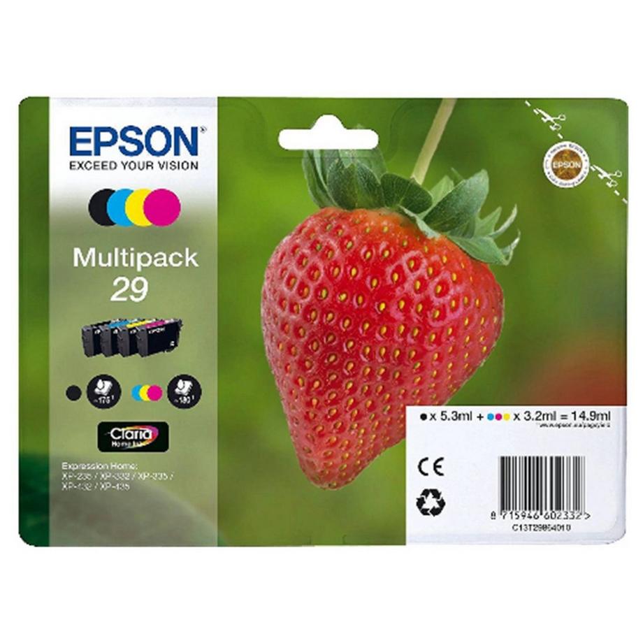 Strawberry Multipack Fragole 4 colori Inchiostri Claria Home 29 in confezione EasyMail Packaging