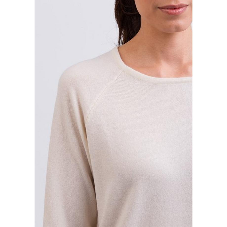 CASH-MERE.CH Maglione Girocollo Cashmere con Spacchi Laterali  