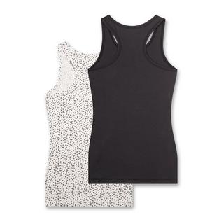 Sanetta  Mädchen-Unterhemd (Doppelpack) Off-White und Dunkelblau 