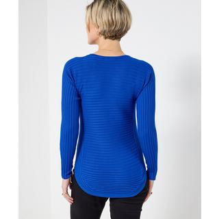 Joe Browns Geripptes Jersey Top Reissverschluss vorne  