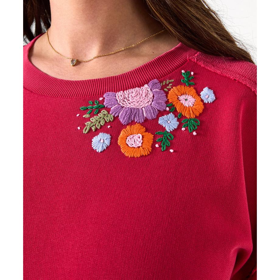 Joe Browns Sweat Brodé Fleuri à Ourlet Tissé Ellie  