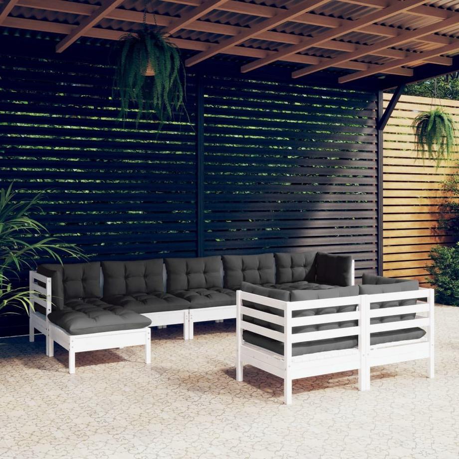 VidaXL Salon de jardin bois de pin  
