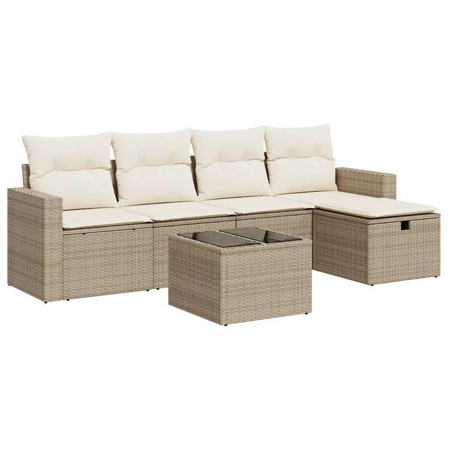 set di divani da giardino Polirattan