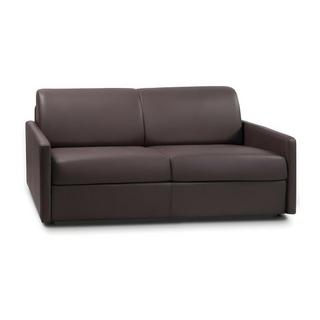 Vente-unique Schlafsofa 3Sitzer Kunstleder Liegefläche mit Lattenrost mit breiten Latten 1Matratze CALIFE  