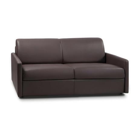 Vente-unique Schlafsofa 3Sitzer Kunstleder Liegefläche mit Lattenrost mit breiten Latten 1Matratze CALIFE  