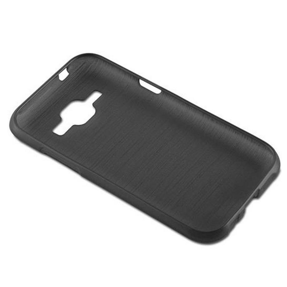 Cadorabo  Hülle für Samsung Galaxy J1 2015 TPU Silikon im Brushed Design 