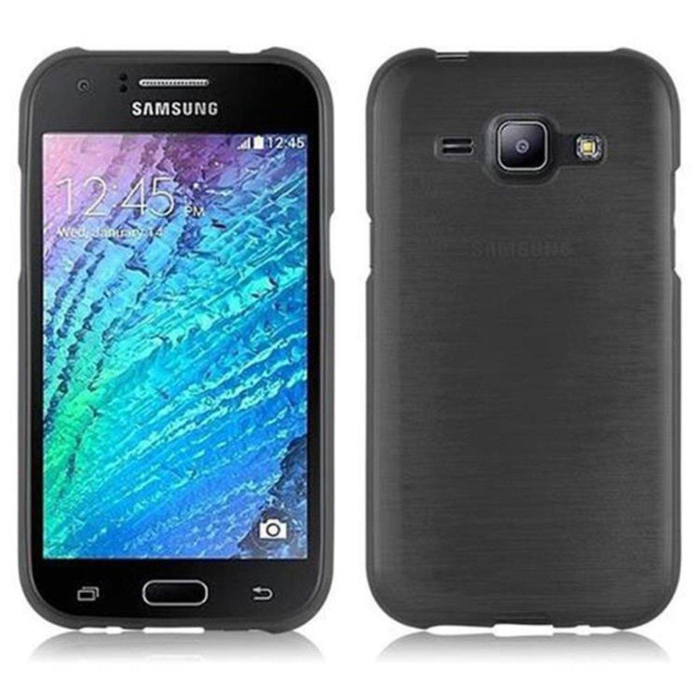 Cadorabo  Housse compatible avec Samsung Galaxy J1 2015 - Coque de protection en silicone TPU flexible au design brossé 