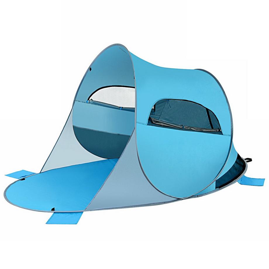 Northix  Tenda da spiaggia pop-up Tenda da spiaggia per 3-4 persone Tenda da lancio per protezione solare per esterni Blu 