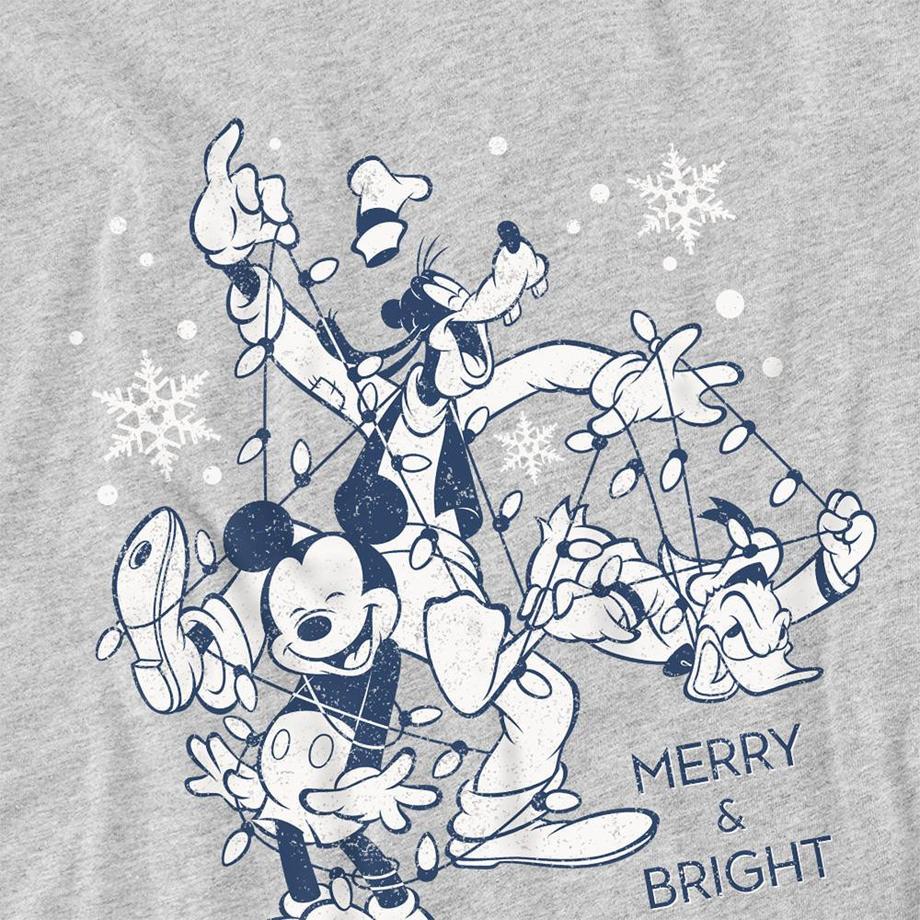 Disney Merry Bright And Tied Up In Lights T-Shirt de Noël  