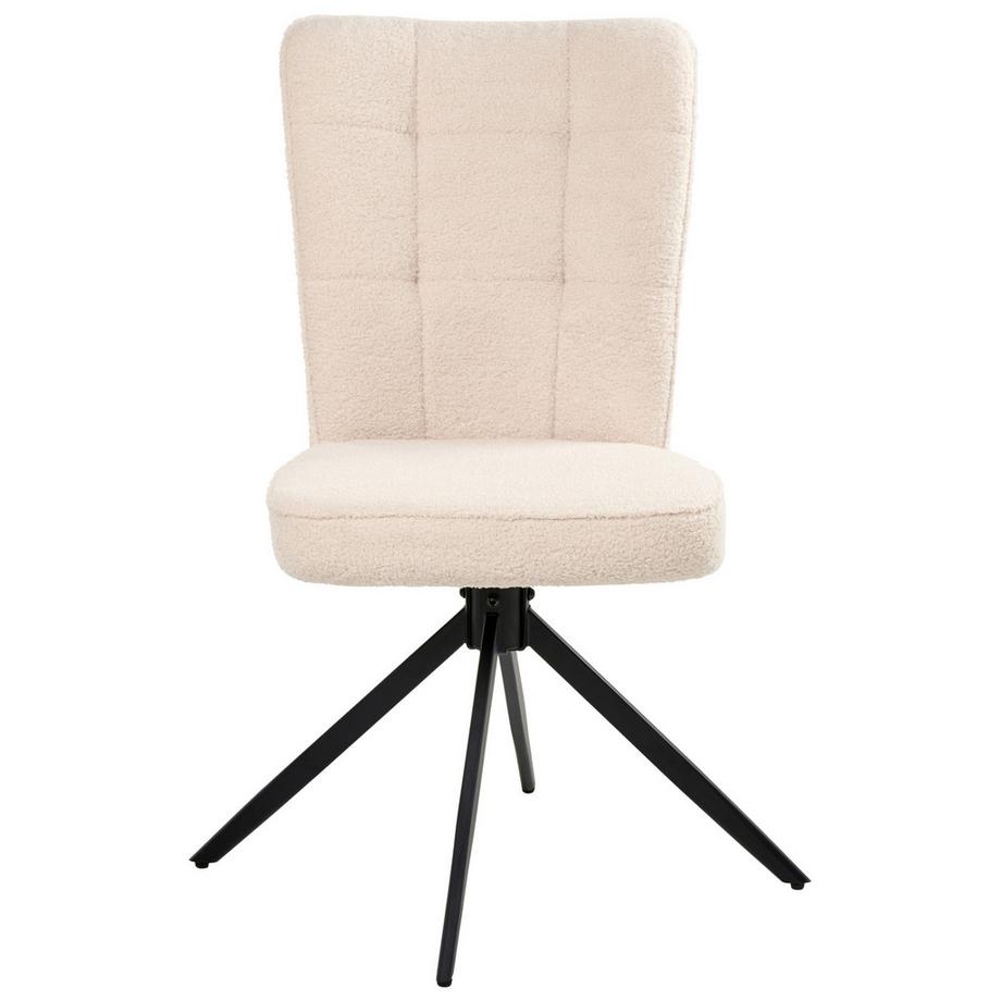 Beliani Lot de 2 chaises de salle à manger en Bouclé  RYAN  