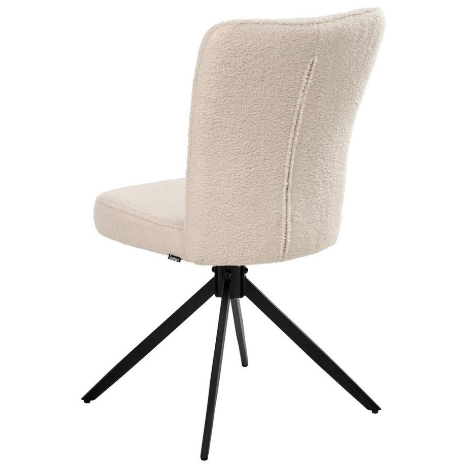 Beliani Lot de 2 chaises de salle à manger en Bouclé  RYAN  