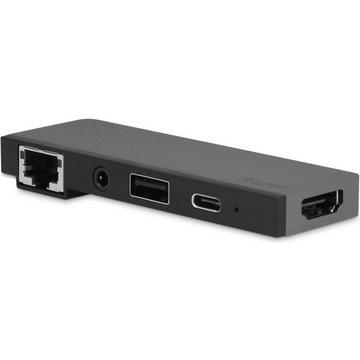 USB-C Tablet Dock 2 4K 5Port Space Gr HDMI, Ethernet, USB, Audio