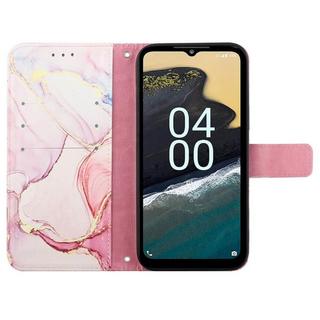 Cover-Discount  Nokia G60 - Custodia in pelle pink Marble 