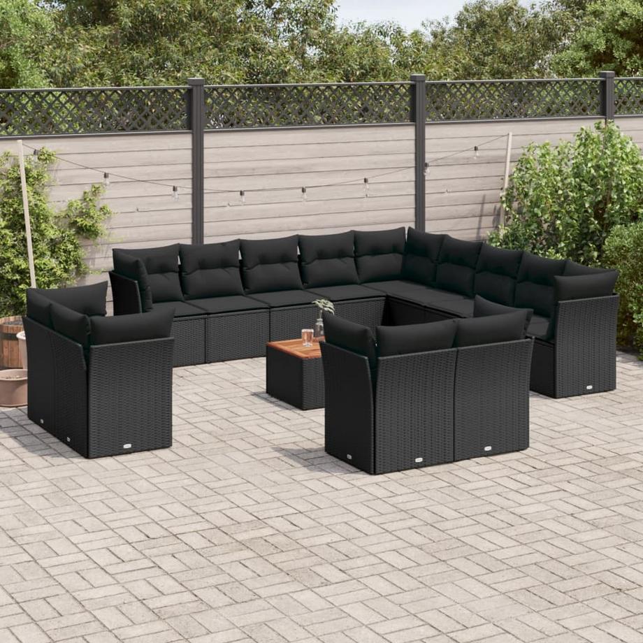 VidaXL Ensemble de canapés de jardin rotin synthétique  