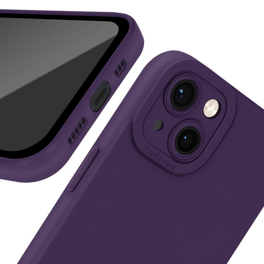 Avizar  Coque iPhone 13 Souple Mat Violet 