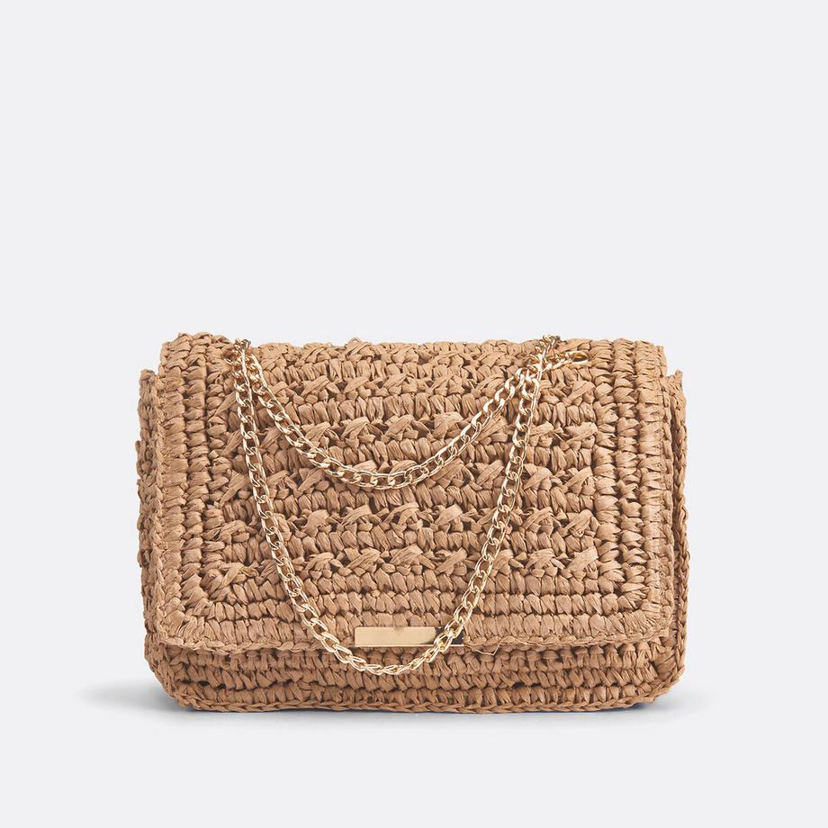 La Redoute Collections Sac Besace en Paille de Papier Tressée  