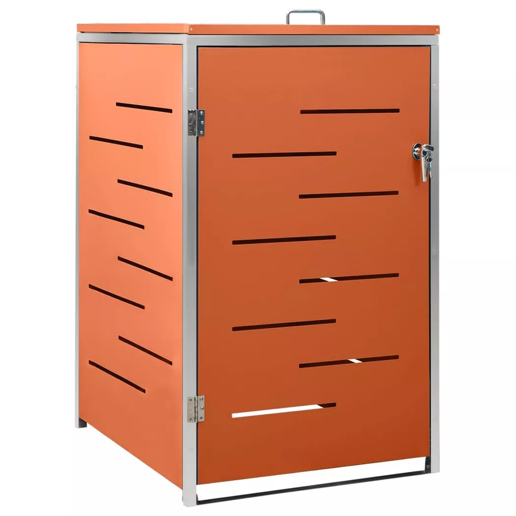 VidaXL - Mülltonnenbox edelstahl, One Size, Orange