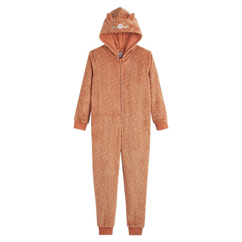 Kapuzen-Overall  Roter Panda  aus Fleece