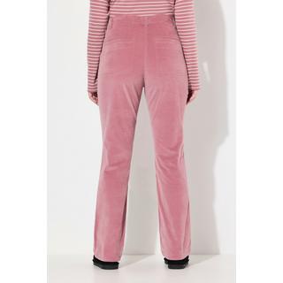 Ulla Popken  Pantalon en velours côtelé stretch Marie, jambe large, coton bio 