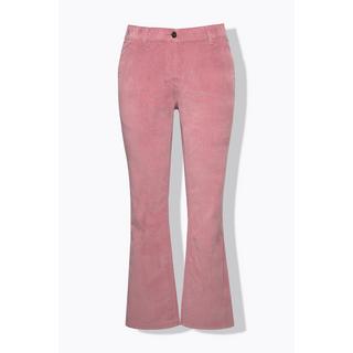 Ulla Popken  Pantalon en velours côtelé stretch Marie, jambe large, coton bio 