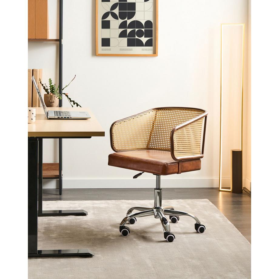 Beliani Chaise de bureau en Cuir PU  TUCSON  