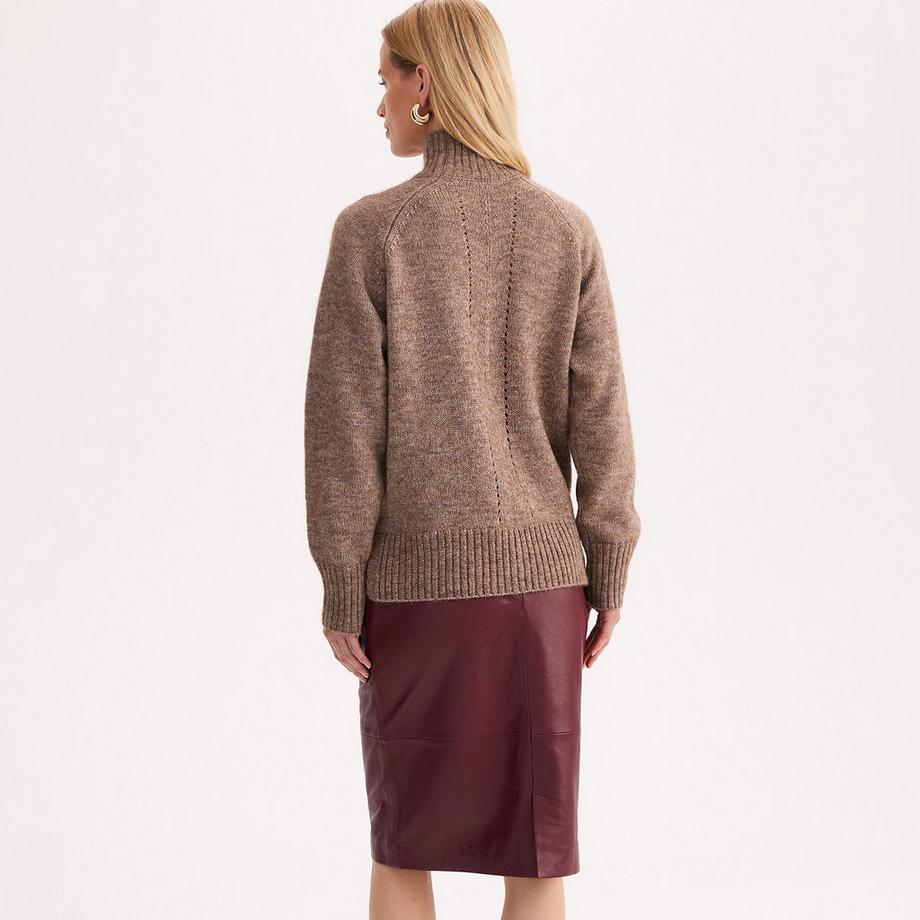 La Redoute Collections Pullover collo alto con dettagli traforati  