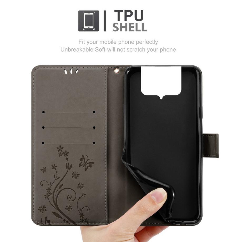 Cadorabo  Hülle für Asus ZenFone 8 FLIP Blumen Design Magnetverschluss 