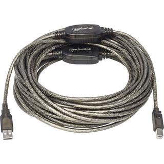 Manhattan  Hi-Speed USB 2 aktives Anschlusskabel USB A-Stecker auf B-Stecker 15m 