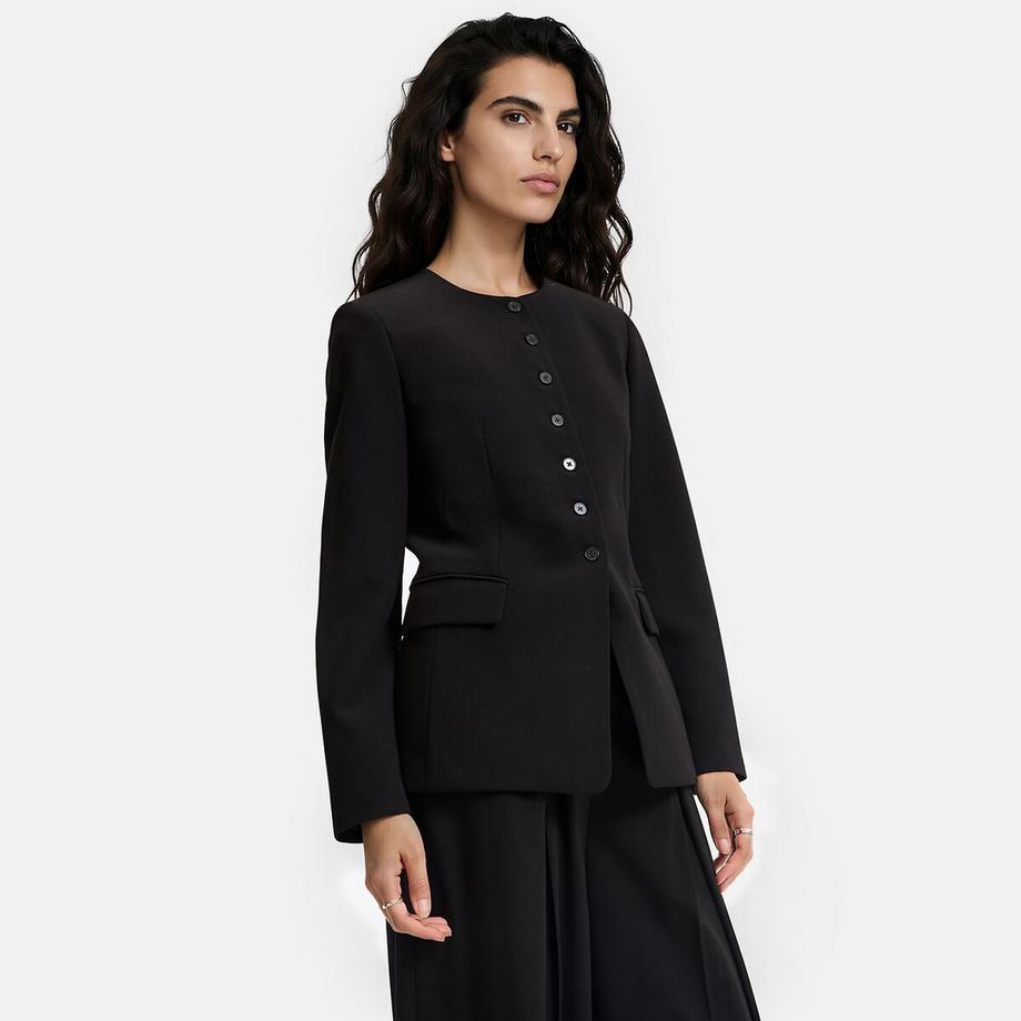 Veste col rond coupe cintrée