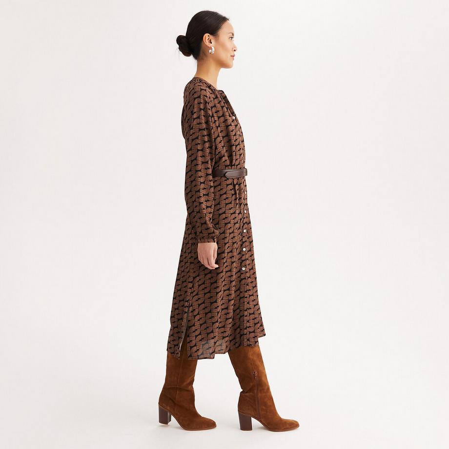 La Redoute Collections Robe Midi Droite Imprimé Graphique  