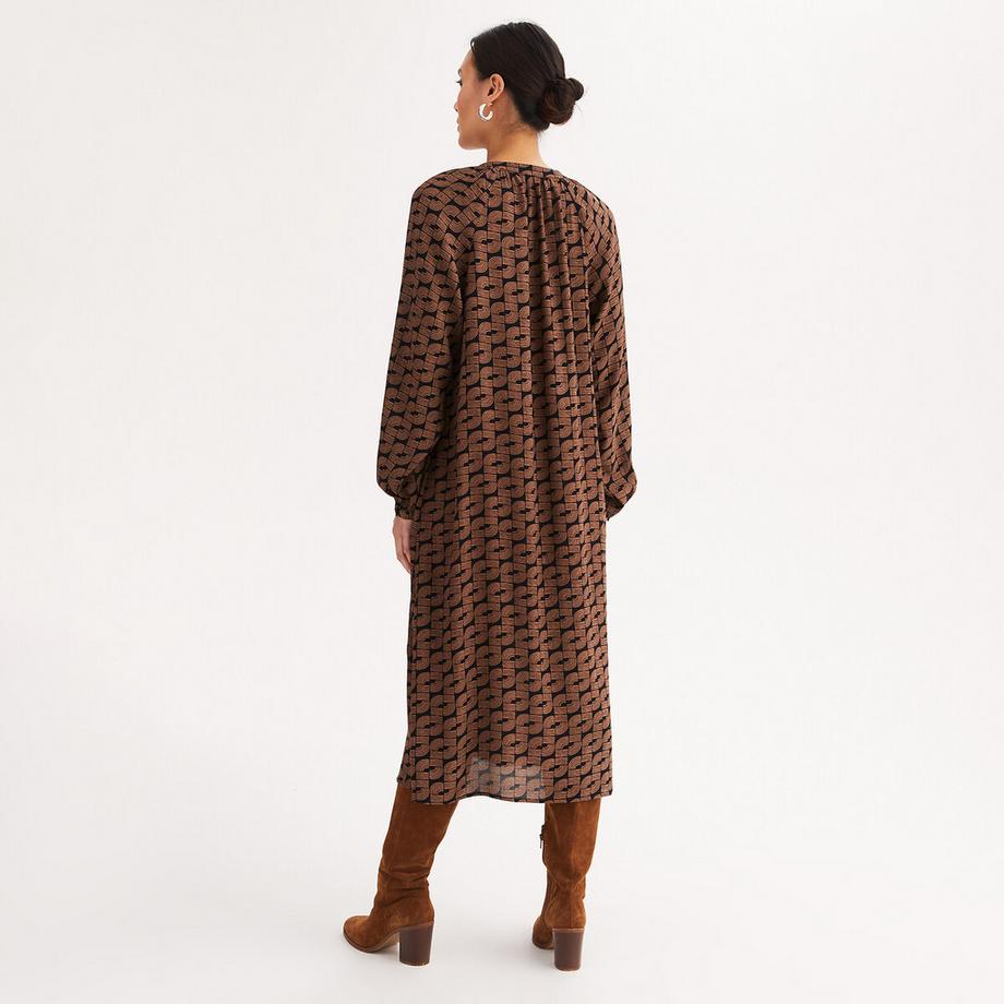 La Redoute Collections Robe Midi Droite Imprimé Graphique  
