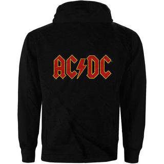 AC/DC ACDC Hoodie mit durchgehendem Reißverschluss Logo  