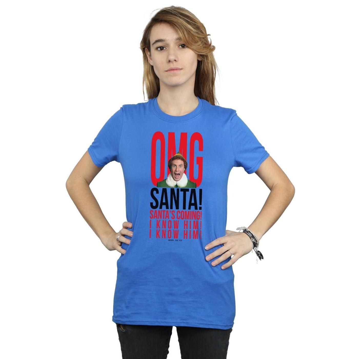 Elf OMG I Know Him Bedrucktes T-Shirt  