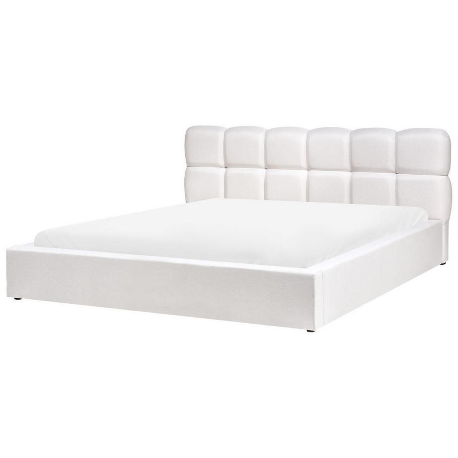 Beliani Lit ottoman en Tissu  BASTON  