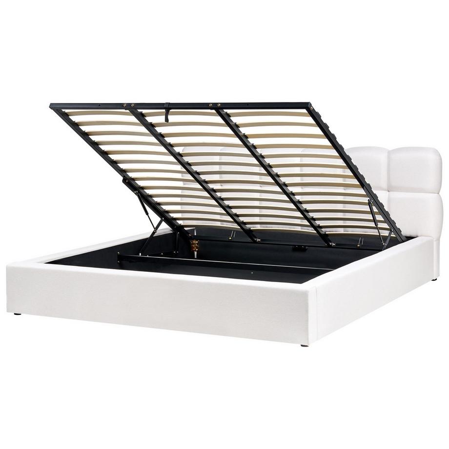 Bett mit Stauraum aus Stoff  BASTON