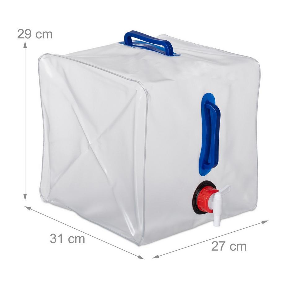 B2X  set di 3 contenitori per acqua pieghevoli da 20 l 