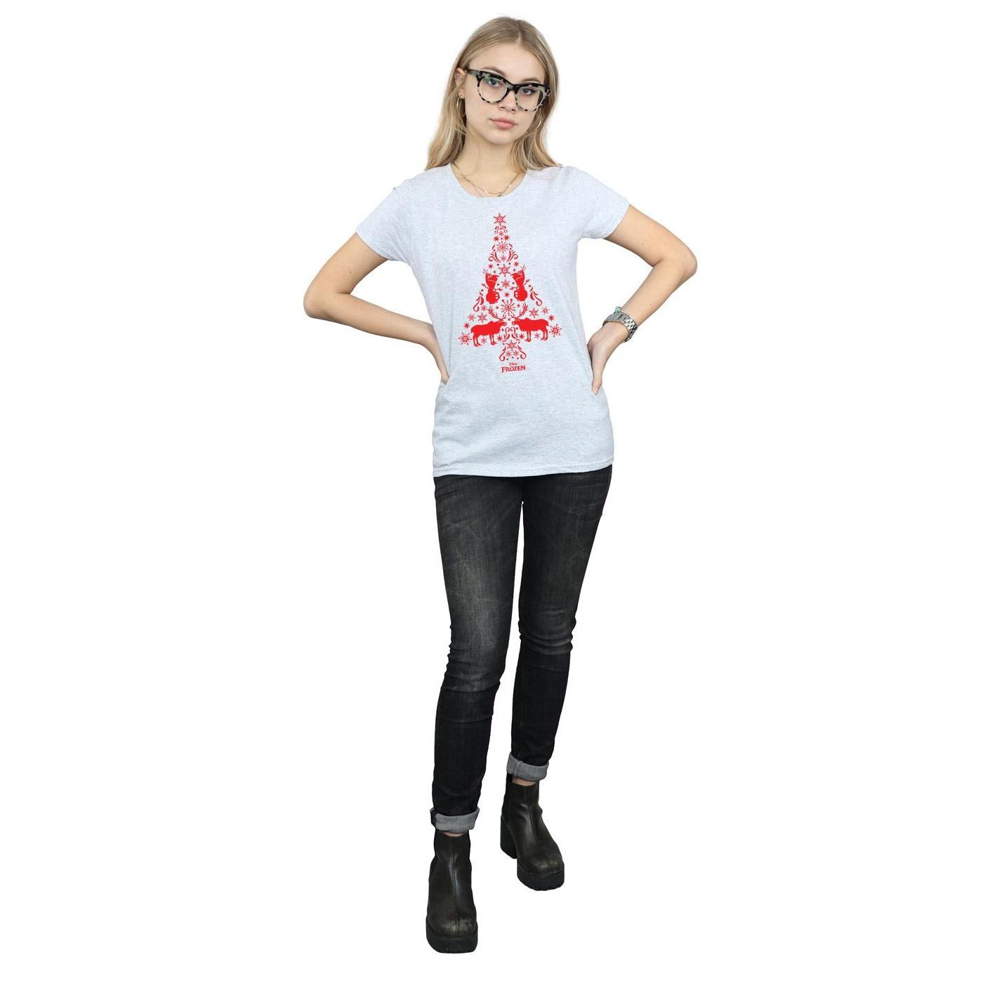 Disney Frozen T-Shirt Grafica Albero di Natale  