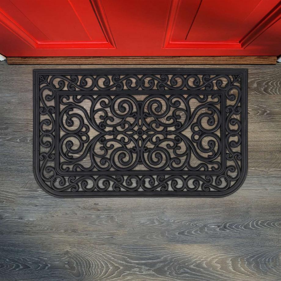 B2X Fußmatte Gummi mit Ornamenten  