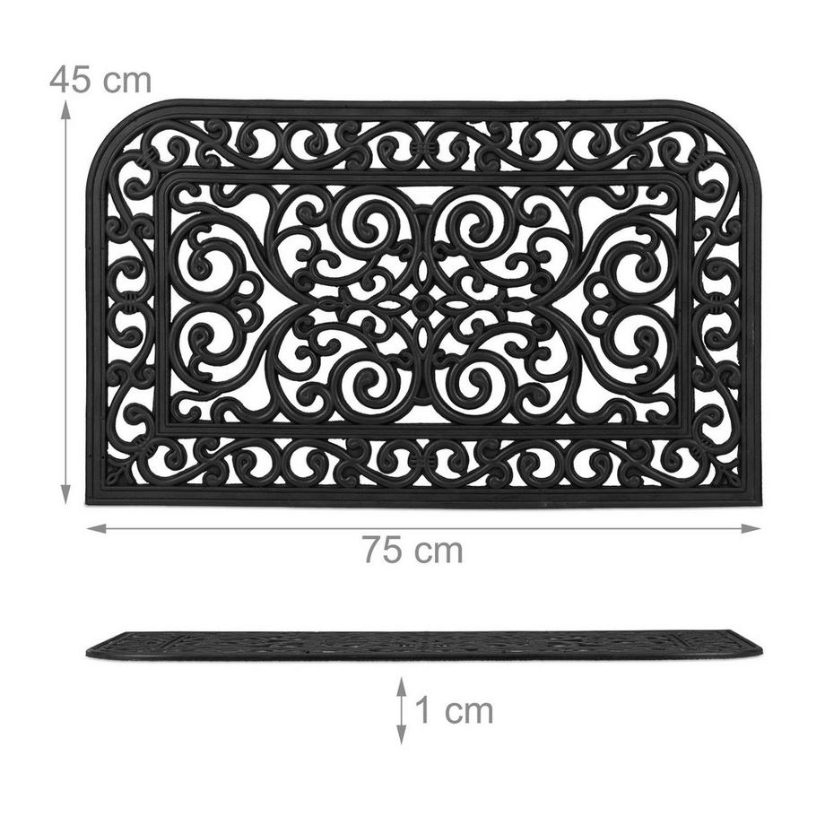 B2X Fußmatte Gummi mit Ornamenten  