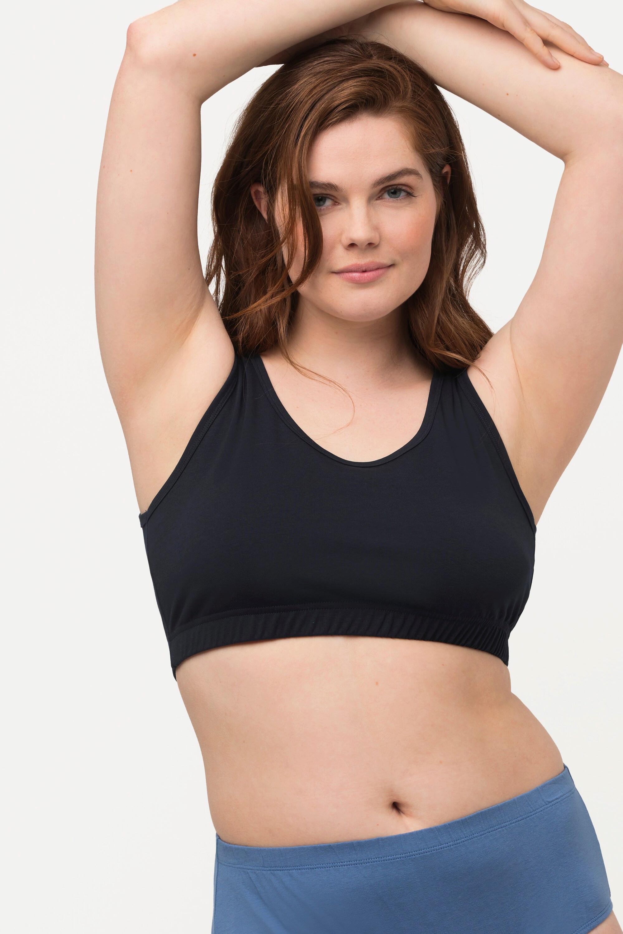 Ulla Popken Bustier Spalline Larghe Cotone Biologico  