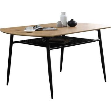 Table de salle à manger en bois plaqué 160x90 noir